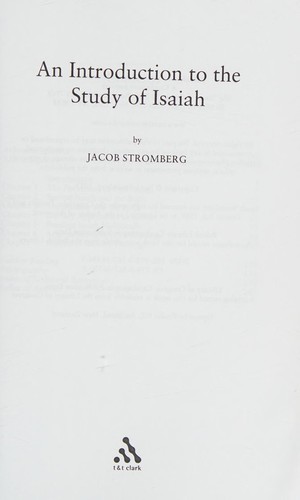An introduction to the study of Isaiah