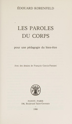 Les paroles du corps