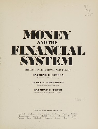 Money and the financial system