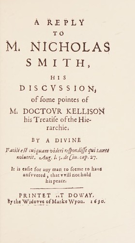 A reply to M. Nicholas Smith, 1630