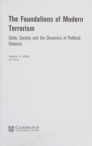 The foundations of modern terrorism