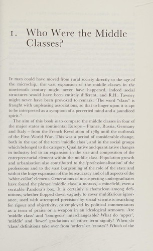 The middle classes in Europe, 1789-1914