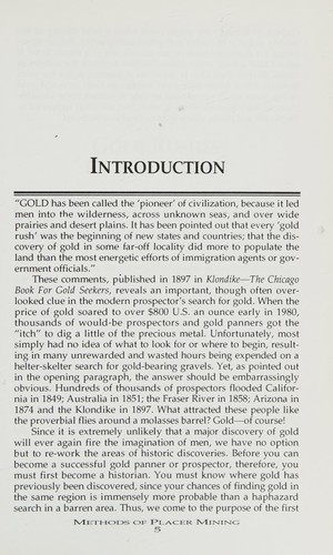 Methods of placer mining