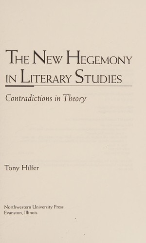 The new hegemony in literary studies