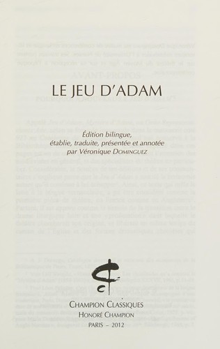 Le Jeu d'Adam