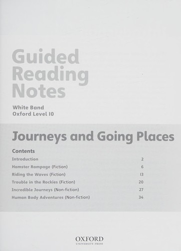 Guided Reading Notes - Journeys and Going Places