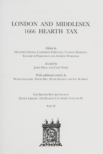 London and Middlesex 1666 Hearth Tax