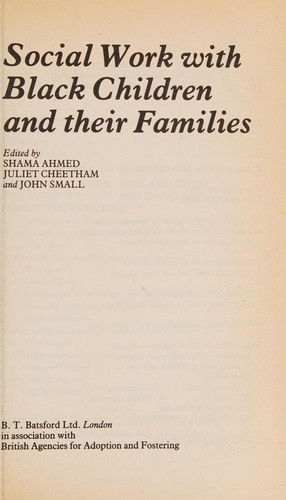 Social work with black children and their families