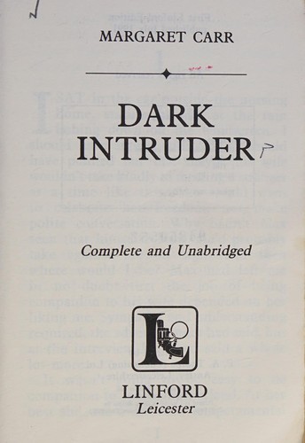 Dark Intruder (Linford Mystery Library)