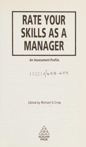 Rate your skills as a manager