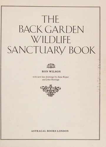 The back garden wildlife sanctuary book