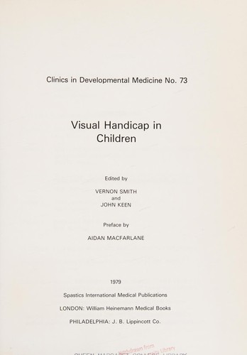 Visual handicap in children