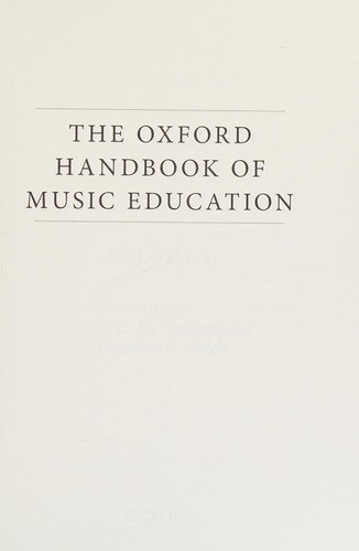 The Oxford handbook of music education