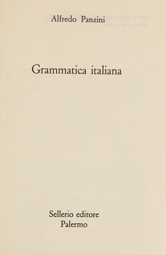 Grammatica italiana
