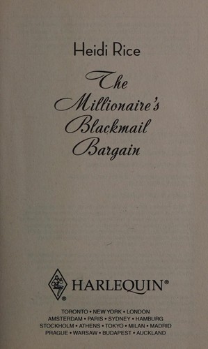The Millionaire's blackmail bargain