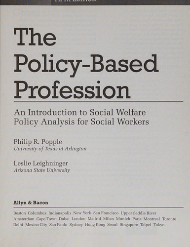 The policy-based profession