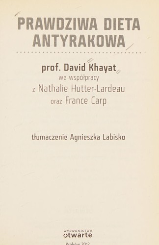Prawdziwa dieta antyrakowa