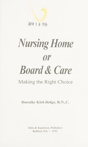 Nursing home or board & care