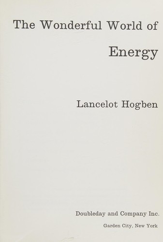 The wonderful world of energy