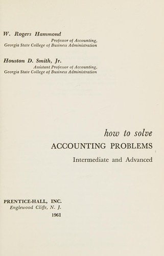 How to solve accounting problems