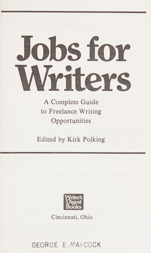 Jobs for writers