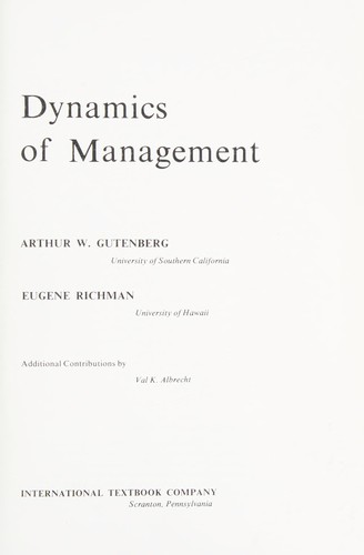 Dynamics of management