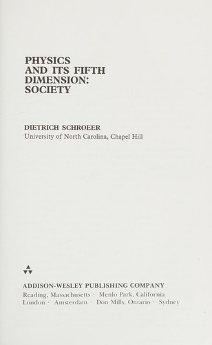 Physics and its fifth dimension: society