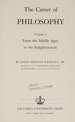 Career of Philosophy Volume 1