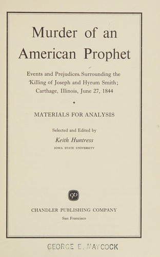 Murder of an American prophet