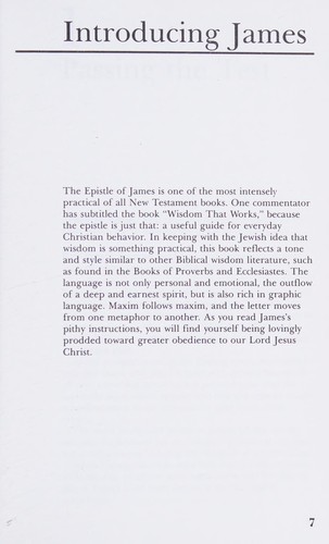 James a Faith That Works Basic Bible Ser