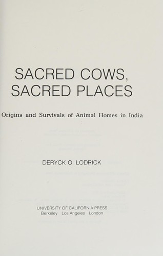 Sacred cows, sacred places