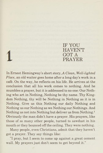 If you haven't got a prayer