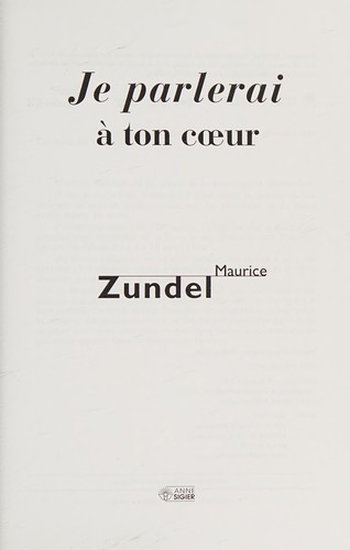 Je parlerai à ton coeur