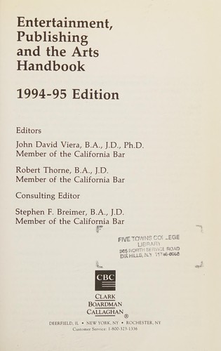 Entertainment, publishing and the arts handbook