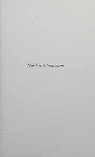 New poetry from Spain
