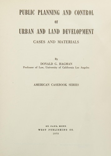 Public planning and control of urban and land development