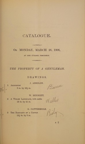 Catalogue of the remaining works of the late C.H. Poingdestre