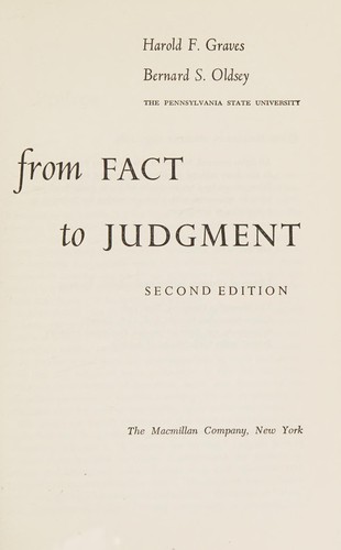 From fact to judgment