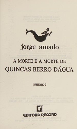 A morte e a morte de Quincas Berro Dágua
