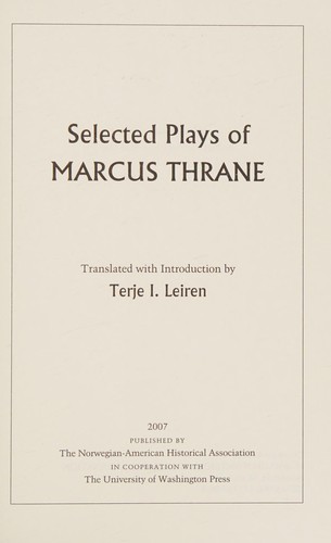 Selected plays of Marcus Thrane