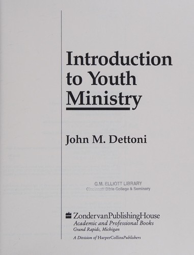 Introduction to youth ministry