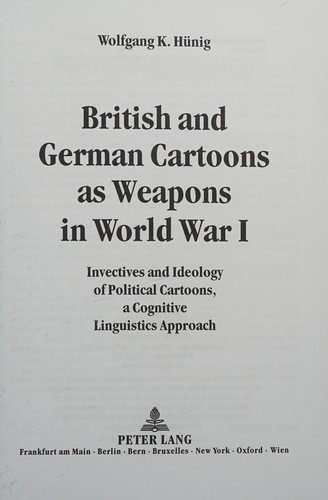 British and German cartoons as weapons in World War I