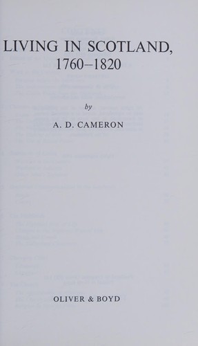 Living in Scotland, 1760-1820
