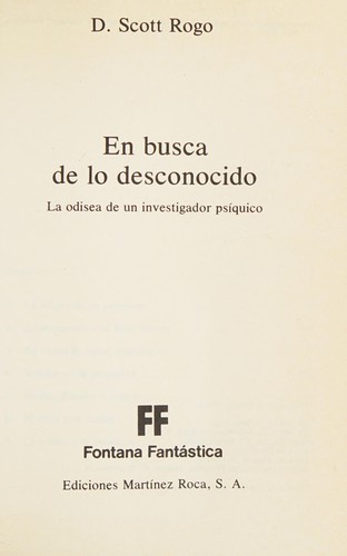 En busca de lo desconocido