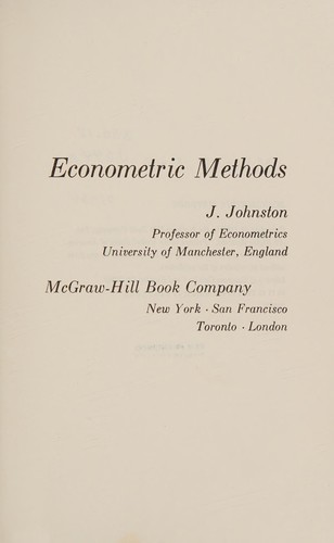 Econometric methods