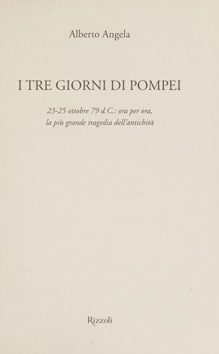 I tre giorni di Pompei