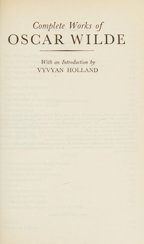 Complete works of Oscar Wilde