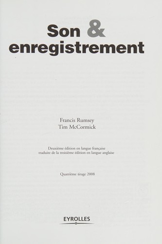 Son & enregistrement