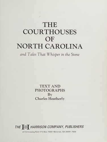 The courthouses of North Carolina