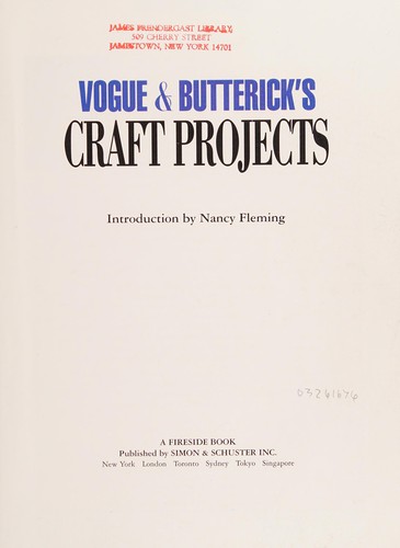Vogue & Butterick's craft projects